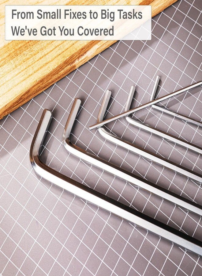 ديلي مجموعة مفاتيح سداسية طويلة ذات طرف مسطح من ديلي DL3590، مقاس 1.5-10 مم، مصنوعة من الكروم والفاناديوم، سطح مطلي بالكروم، مقاومة للتآكل، طول مقبض عادي، استخدامات متعددة (9 قطع، 1.5، 2، 2.5، 3، 4، 5، 6، 8، 10 مم، فضي). - Image 5